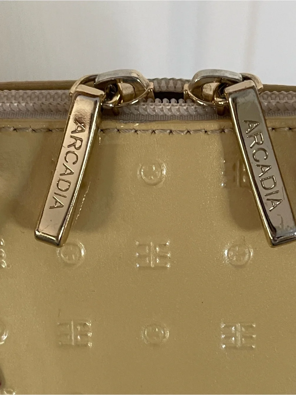 Arcadia Italian Made Genuine Patent Leather Yellow Vernis Alma Bag